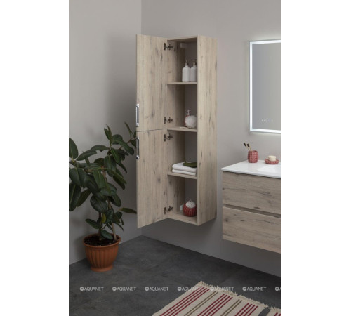 Шкаф-пенал Aquanet Алвита new 35 дуб веллингтон белый 00277561