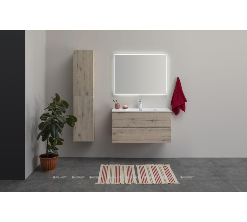 Шкаф-пенал Aquanet Алвита new 35 дуб веллингтон белый 00277561