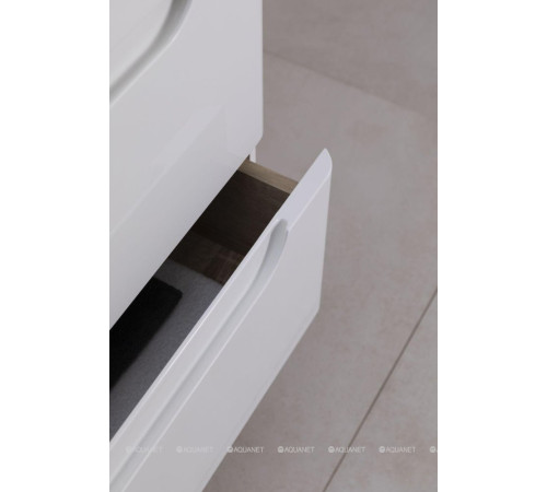 Тумба с раковиной Aquanet София 80 2 ящика белый глянец 00274192