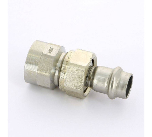 Муфта разъемная Viega Sanpress Inox 15х3/4 пресс-В с плоским уплотнением 437466