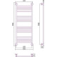 Полотенцесушитель водяной Сунержа Богема 400x1000 мм без покрытия 00-0220-1040