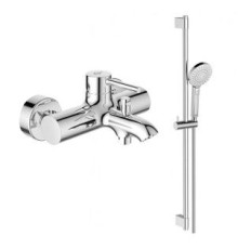 Набор 2 в 1 Ideal Standard смеситель для ванны Ceraline и душевой гарнитур Idealrain Evo Round L3 TM0027