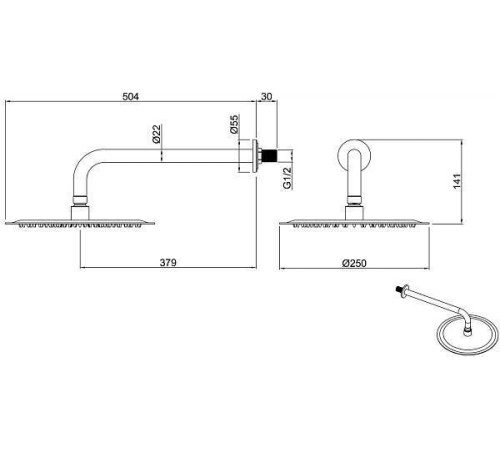 Верхний душ Allen Brau Priority хром 5.31017-00