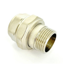 Разъемное соединение LD Pride прямое НР-ВР 1 никелированное с прокладкой O-RING LD.67.520.25