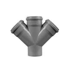 Крестовина одноплоскостная Политэк Стандарт 110x50x50 мм 87° серая 506011.R