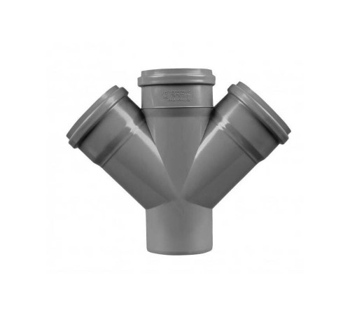 Крестовина одноплоскостная Политэк Стандарт 110x50x50 мм 87° серая 506011.R