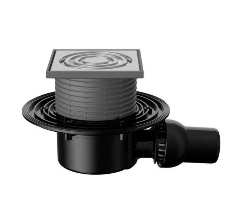 Трап Fachmann T 310.0 SNsP 122x122 мм горизонтальный выпуск 50/75/110 мм сухой сифон 04.079