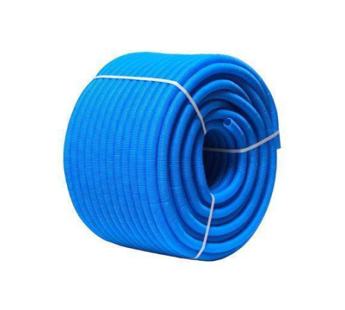 Труба гофрированная Uni-Fitt синяя 20 мм для труб 14 мм бухта 100 м 583B2010