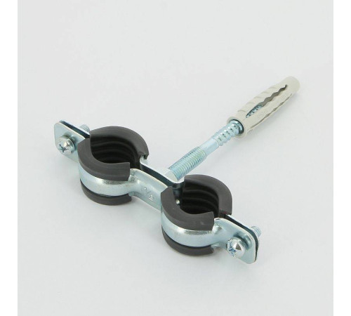 Хомут для труб Walraven BIS Cobra 1/2 20-24 мм двойной с уплотнителем 0802124