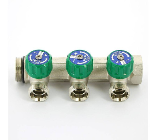 Коллектор с вентилями Uni-Fitt 1 НВ 3 выхода 3/4 EK 90° 50 мм 410N4330