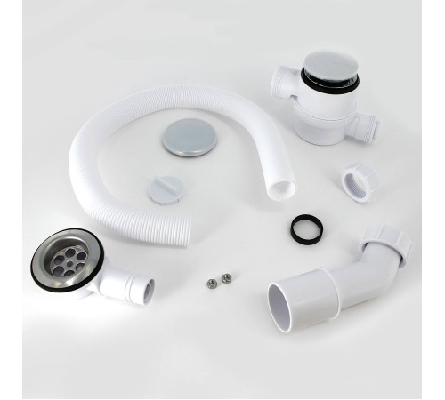 Слив-перелив для ванны McAlpine L 700 мм x 34 мм с прочисткой сверху хром MRB12