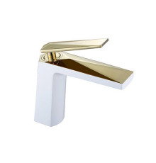 Смеситель для раковины Boheme Venturo белый золото 381-W