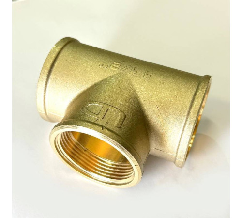 Тройник резьбовой LD Pride 1 1/2 ВВВ латунь LD.65.514.40
