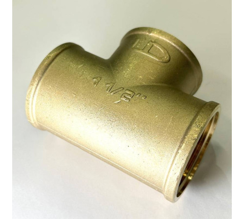 Тройник резьбовой LD Pride 1 1/2 ВВВ латунь LD.65.514.40