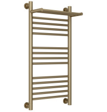 Полотенцесушитель водяной Сунержа Богема+ с 1 полкой 450x862 мм золотой шёлк матовый 32-0223-8040