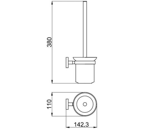 Ершик для унитаза Allen Brau Priority белый/черный 6.31008-31