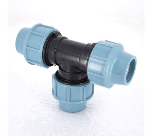 Тройник обжимной для ПНД труб Unidelta 40 мм 1005040000