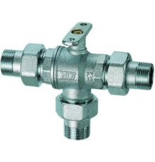 Кран шаровой 3-ходовой зонный FAR 1 1/4 НР-НР FA 3020 114