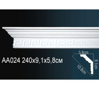 Карниз потолочный полиуретановый с рисунком Perfect AA024