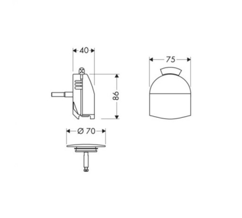 Наружная часть излива на ванну Hansgrohe Exafill угол наклона 20° белый 58127450