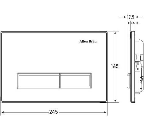 Клавиша смыва Allen Brau Fantasy черный матовый 9.20003.31