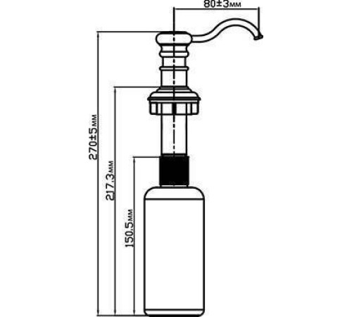 Дозатор для моющего средства Omoikiri OM-01-PL платина 4995015