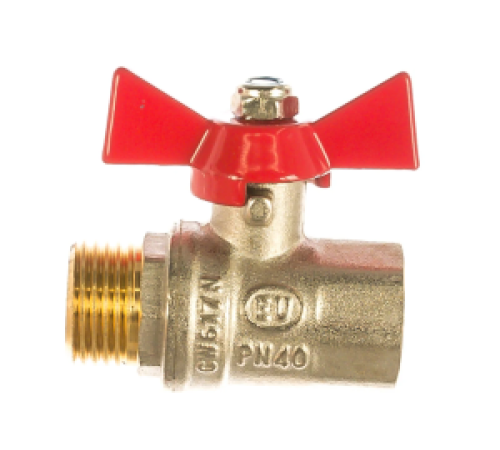 Кран шаровой Euros Grand 1/2 ВР-НР ручка-бабочка EU.ST1285030 12