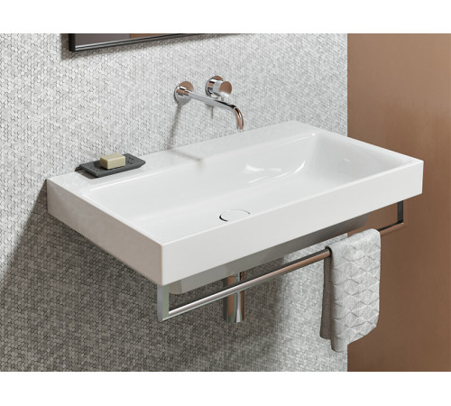 Раковина накладная/подвесная GSI Nubes 1000x500 мм с отверстием белая глянцевая 9623111