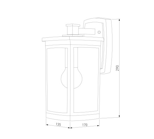 Настенный уличный светильник Lame D кофе IP33 GL 1006D