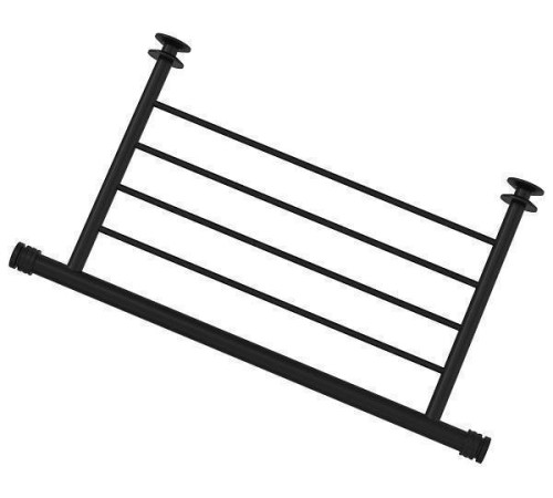 Полка прямая Сунержа 4 перекладины 43,8x24x3,4 см матовый черный 31-2012-4370