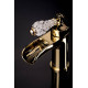 Смеситель для раковины Boheme Vogue Crystal золото глянцевое 211-CRST