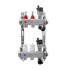 Блок коллекторный Kromwell 1 из нержавеющей стали с расходомерами 2 выхода 3/4 EK KW.SM6000625
