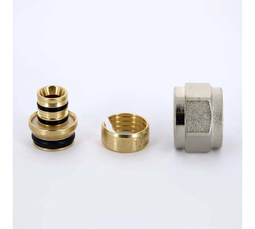 Соединитель обжимной Uni-Fitt никелированный конусный 16х1/2 680N1612