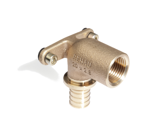 Угольник настенный REHAU RAUTITAN RX+ 16-Rp 1/2 с длинным патрубком бронза 12460311001