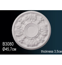 Розетка потолочная под люстру Perfect B3080 полиуретановая с орнаментом 498 мм B3080