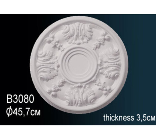 Розетка потолочная под люстру Perfect B3080 полиуретановая с орнаментом 498 мм B3080