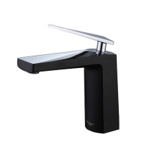 Смеситель для раковины Boheme Venturo черный хром 371-B
