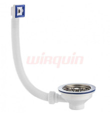 Слив-перелив для мойки Wirquin Элит 1 1/2 чашка 114 мм прямоугольный перелив 30980644