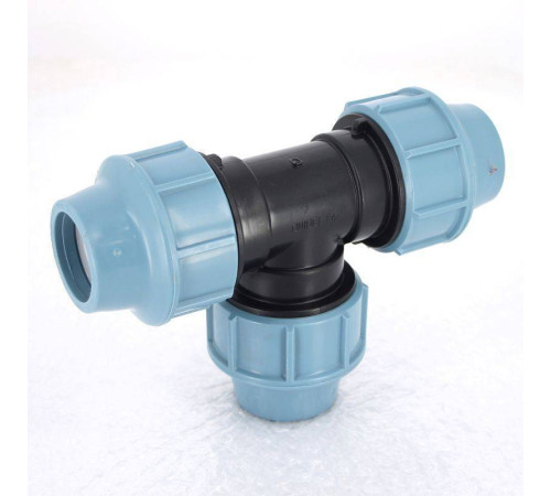 Тройник обжимной для ПНД труб Unidelta 40 мм 1005040000