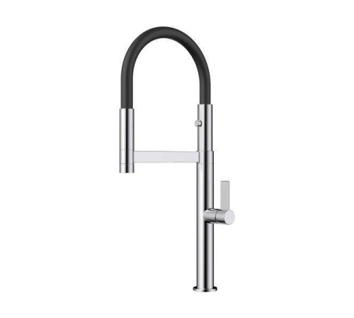 Смеситель для кухни Omoikiri Osaka-C-BL с выдвижным изливом хром/черный 4994333