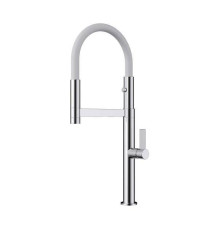 Смеситель для кухни Omoikiri Osaka-C-WH с выдвижным изливом хром/белый 4994332