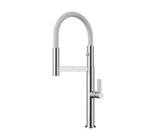 Смеситель для кухни Omoikiri Osaka-C-WH с выдвижным изливом хром/белый 4994332