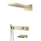 Душевой комплект встраиваемый Boheme Zodiac с термостатом изливом верхним и ручным душем Matt Gold 133-2-MG