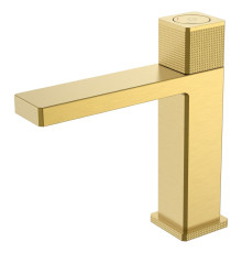 Смеситель для раковины автоматический Boheme Quad матовое золото 159-MG