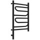 Полотенцесушитель электрический Сунержа Элегия 3.0 432x724 мм левый матовый черный 31-5818-6040