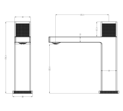 Смеситель для раковины автоматический Boheme Quad никель 159-NB