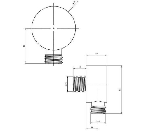 Шланговое подключение Allen Brau Priority 5х4.6х6.5 см хром 5.31A15-00