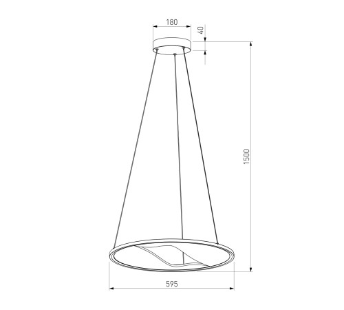 Подвесной светодиодный светильник 40027/1 LED серый
