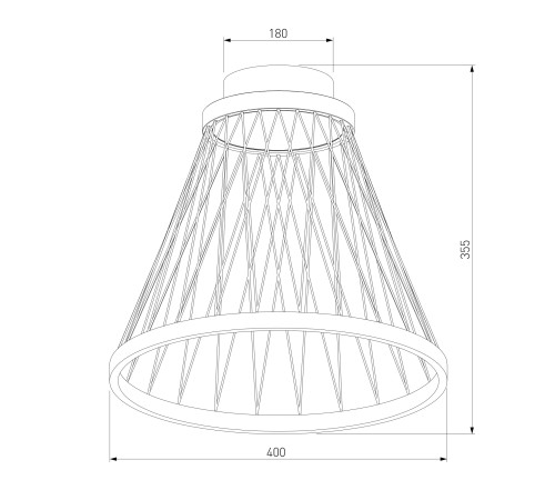 Потолочный светодиодный светильник 40018/1 LED коричневый