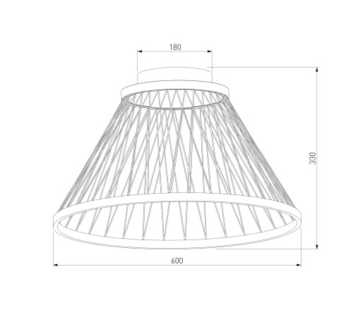 Потолочный светодиодный светильник 40019/1 LED коричневый